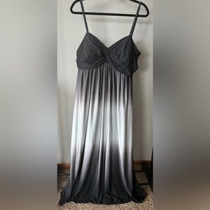 Bisou Bisou Black and White Ombré Maxi Dress